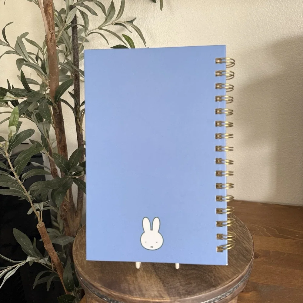 Miffy Character Illustration Blue Spiral Hardcover Notebook 200 Lined Pages NEW